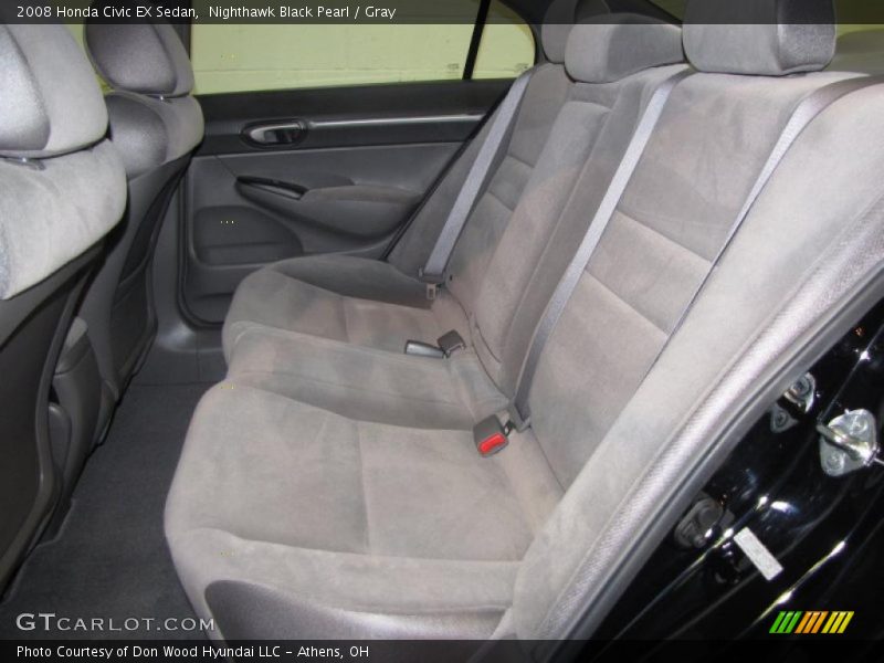 Nighthawk Black Pearl / Gray 2008 Honda Civic EX Sedan