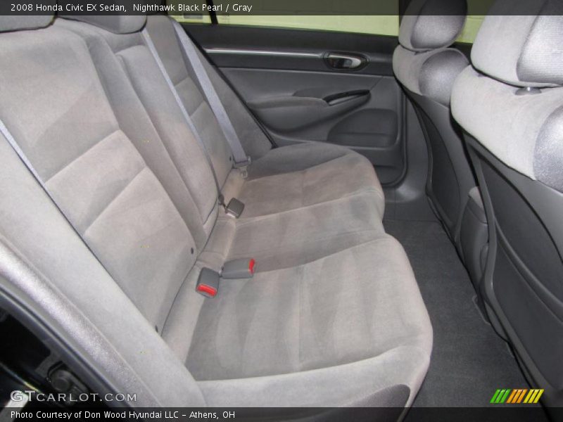 Nighthawk Black Pearl / Gray 2008 Honda Civic EX Sedan