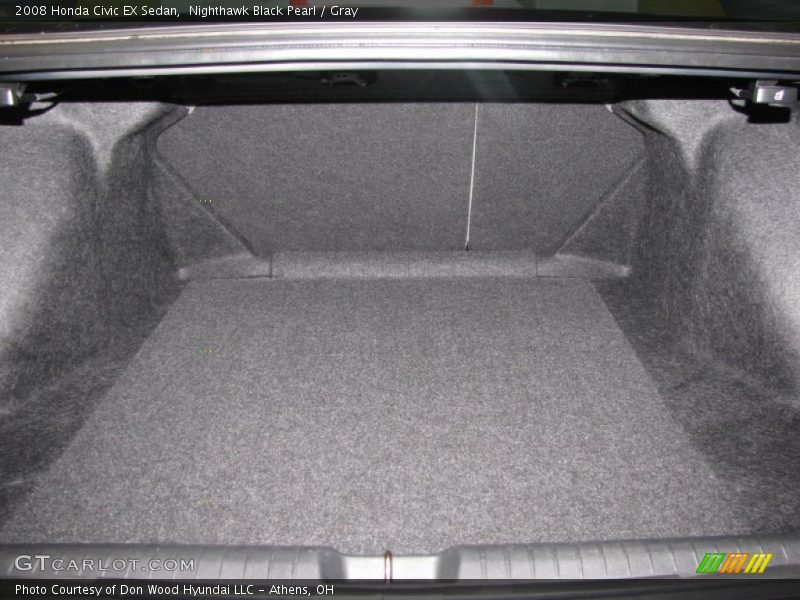 Nighthawk Black Pearl / Gray 2008 Honda Civic EX Sedan
