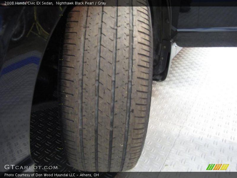 Nighthawk Black Pearl / Gray 2008 Honda Civic EX Sedan