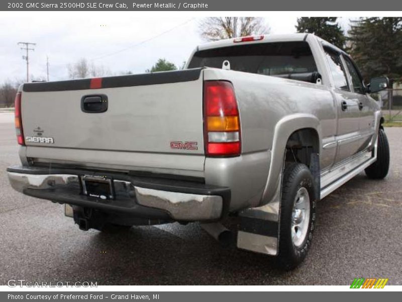 Pewter Metallic / Graphite 2002 GMC Sierra 2500HD SLE Crew Cab