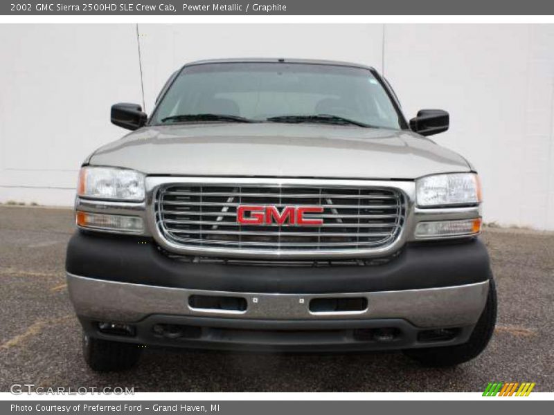 Pewter Metallic / Graphite 2002 GMC Sierra 2500HD SLE Crew Cab