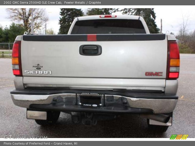 Pewter Metallic / Graphite 2002 GMC Sierra 2500HD SLE Crew Cab