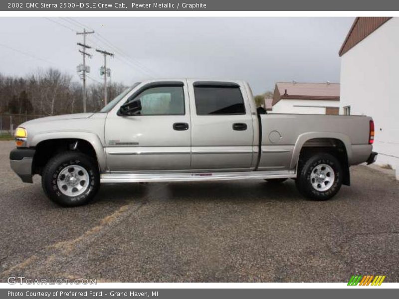 Pewter Metallic / Graphite 2002 GMC Sierra 2500HD SLE Crew Cab