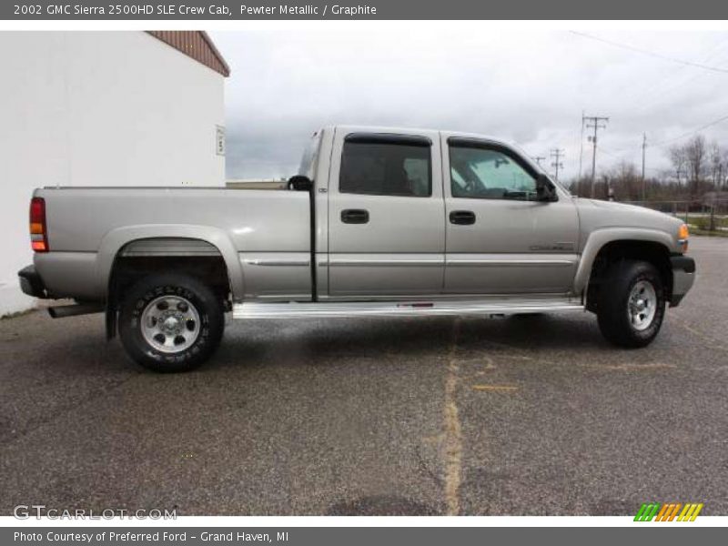 Pewter Metallic / Graphite 2002 GMC Sierra 2500HD SLE Crew Cab