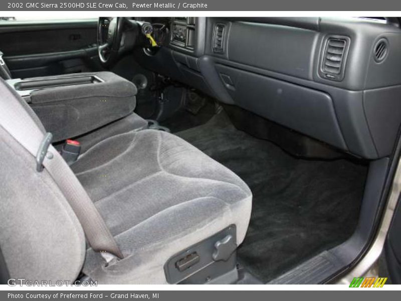 Pewter Metallic / Graphite 2002 GMC Sierra 2500HD SLE Crew Cab