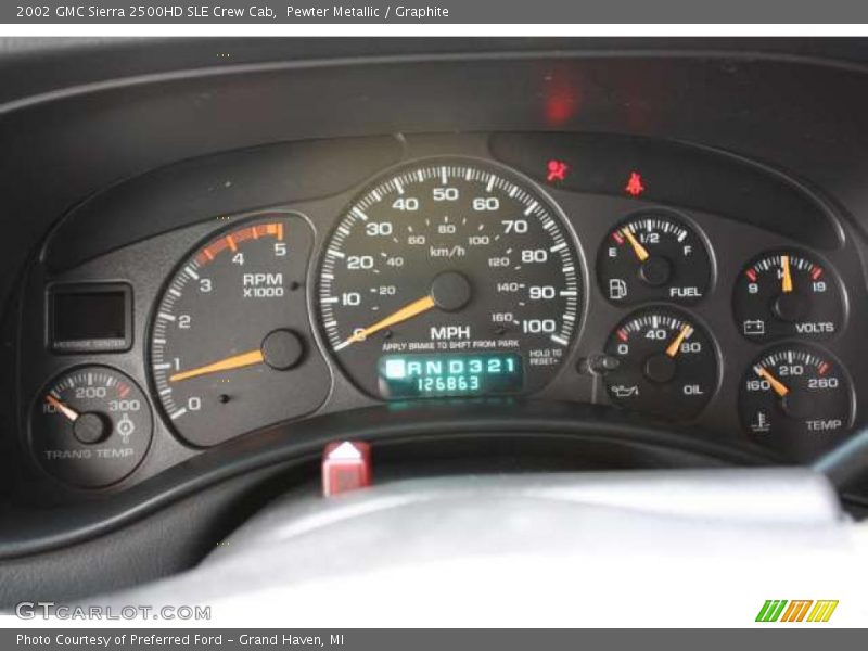 Pewter Metallic / Graphite 2002 GMC Sierra 2500HD SLE Crew Cab