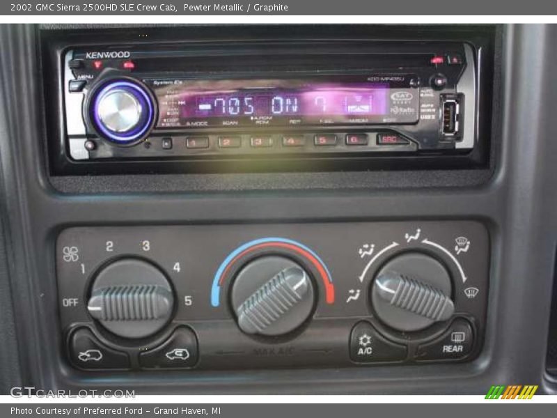 Pewter Metallic / Graphite 2002 GMC Sierra 2500HD SLE Crew Cab