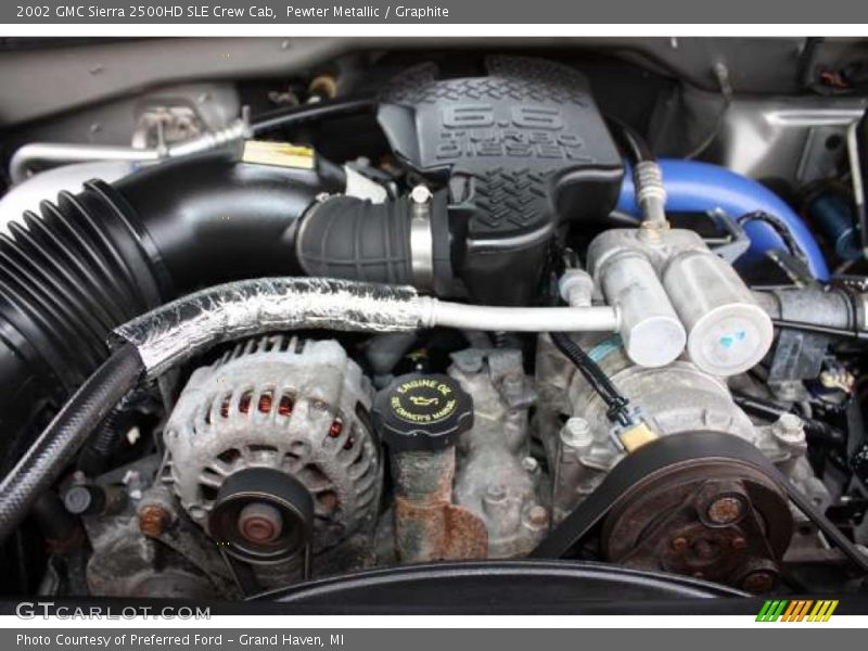 Pewter Metallic / Graphite 2002 GMC Sierra 2500HD SLE Crew Cab