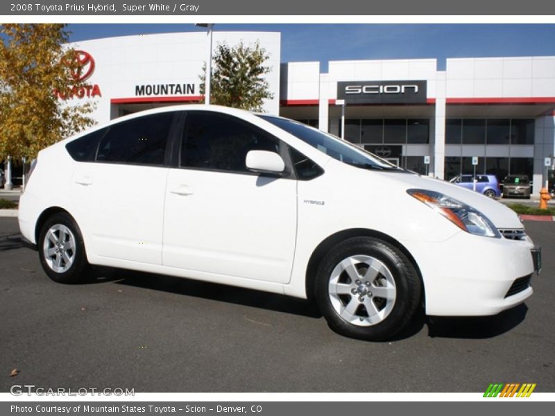 Super White / Gray 2008 Toyota Prius Hybrid