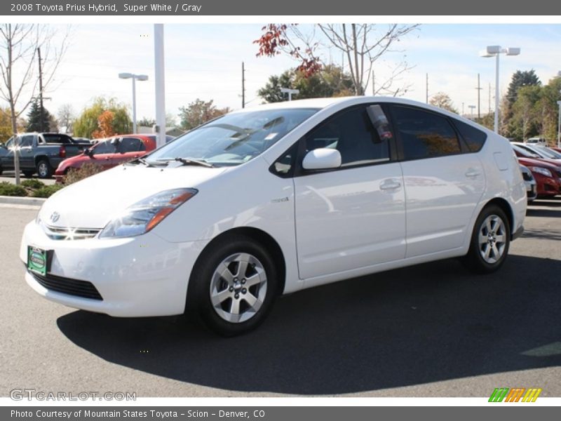 Super White / Gray 2008 Toyota Prius Hybrid