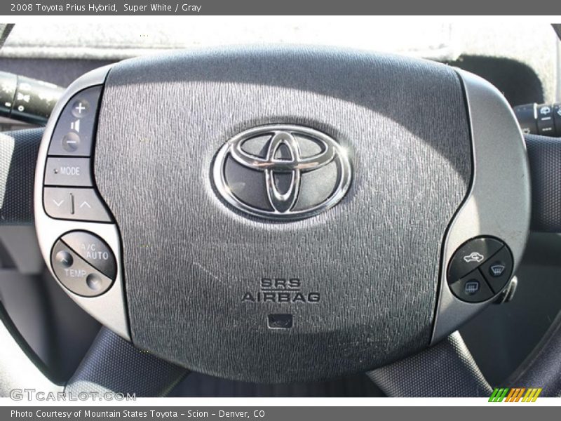Super White / Gray 2008 Toyota Prius Hybrid