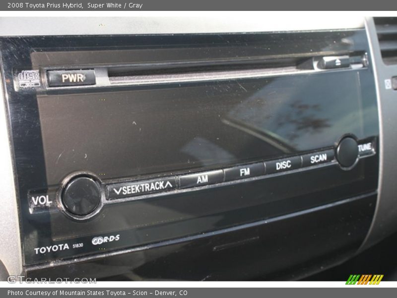Super White / Gray 2008 Toyota Prius Hybrid