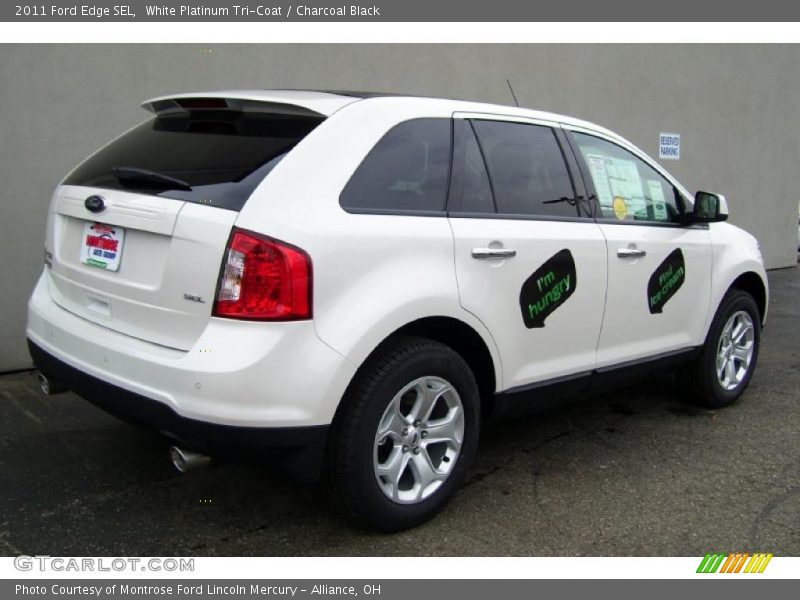 White Platinum Tri-Coat / Charcoal Black 2011 Ford Edge SEL