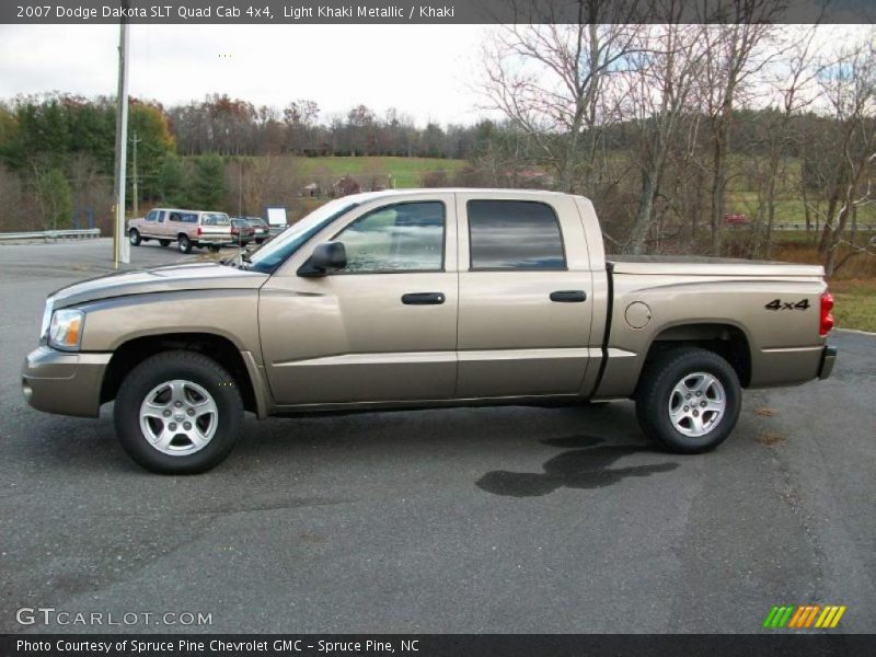  2007 Dakota SLT Quad Cab 4x4 Light Khaki Metallic
