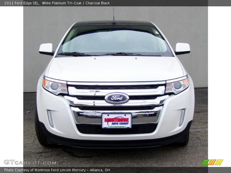 White Platinum Tri-Coat / Charcoal Black 2011 Ford Edge SEL