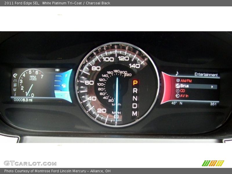 White Platinum Tri-Coat / Charcoal Black 2011 Ford Edge SEL