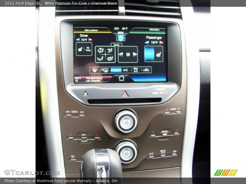 White Platinum Tri-Coat / Charcoal Black 2011 Ford Edge SEL