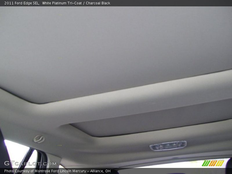 White Platinum Tri-Coat / Charcoal Black 2011 Ford Edge SEL