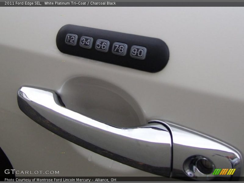 White Platinum Tri-Coat / Charcoal Black 2011 Ford Edge SEL
