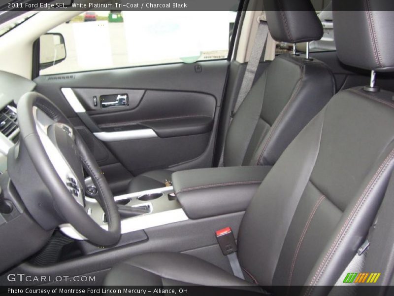 White Platinum Tri-Coat / Charcoal Black 2011 Ford Edge SEL