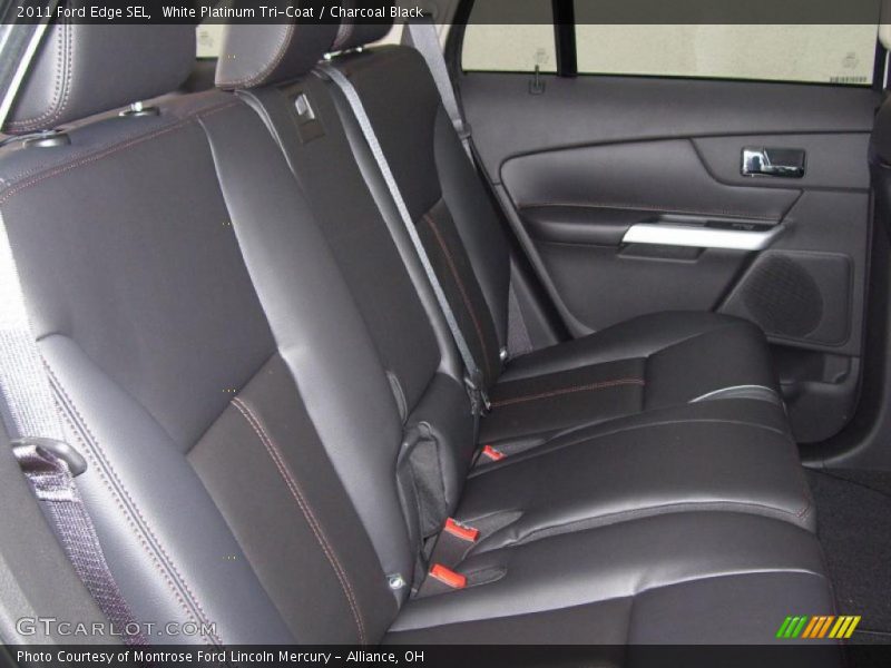 White Platinum Tri-Coat / Charcoal Black 2011 Ford Edge SEL