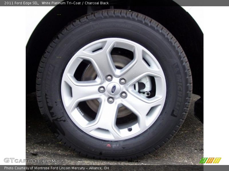 White Platinum Tri-Coat / Charcoal Black 2011 Ford Edge SEL