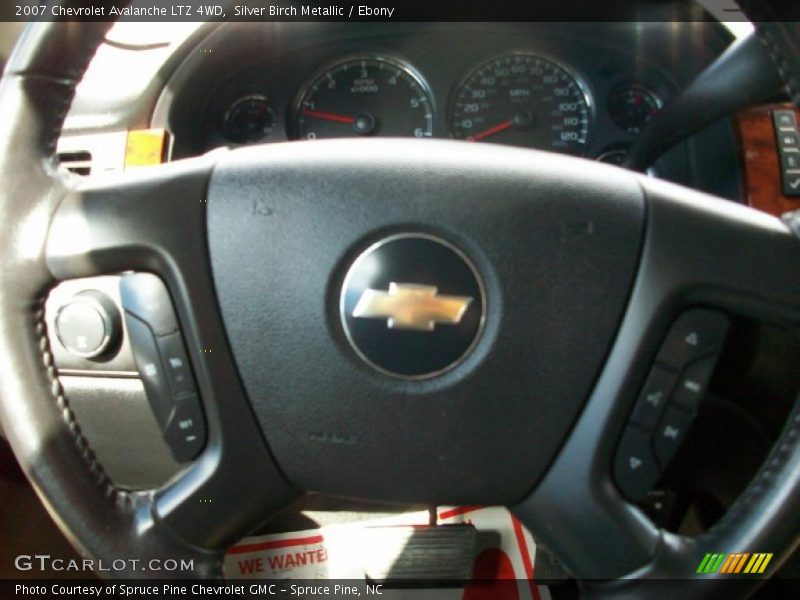 Silver Birch Metallic / Ebony 2007 Chevrolet Avalanche LTZ 4WD