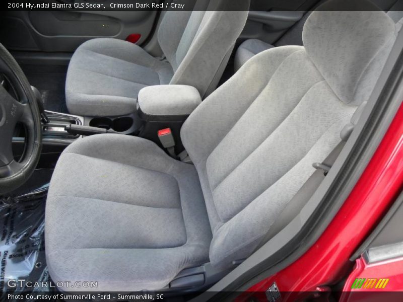 Crimson Dark Red / Gray 2004 Hyundai Elantra GLS Sedan