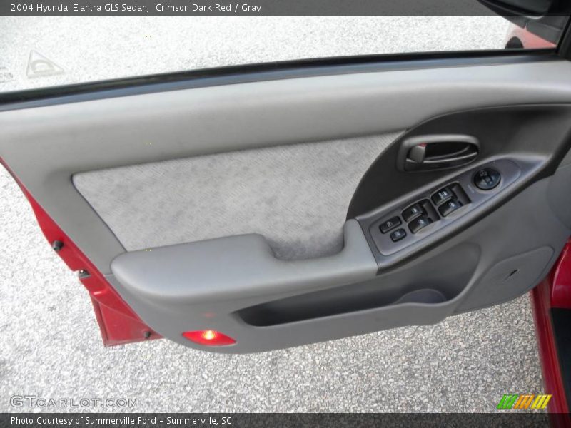 Crimson Dark Red / Gray 2004 Hyundai Elantra GLS Sedan