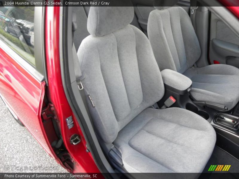 Crimson Dark Red / Gray 2004 Hyundai Elantra GLS Sedan