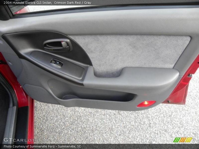 Crimson Dark Red / Gray 2004 Hyundai Elantra GLS Sedan