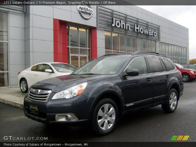 Graphite Gray Metallic / Off Black 2011 Subaru Outback 2.5i Premium Wagon