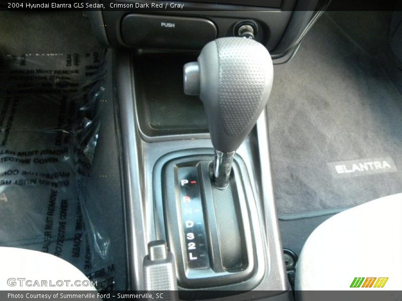 Crimson Dark Red / Gray 2004 Hyundai Elantra GLS Sedan