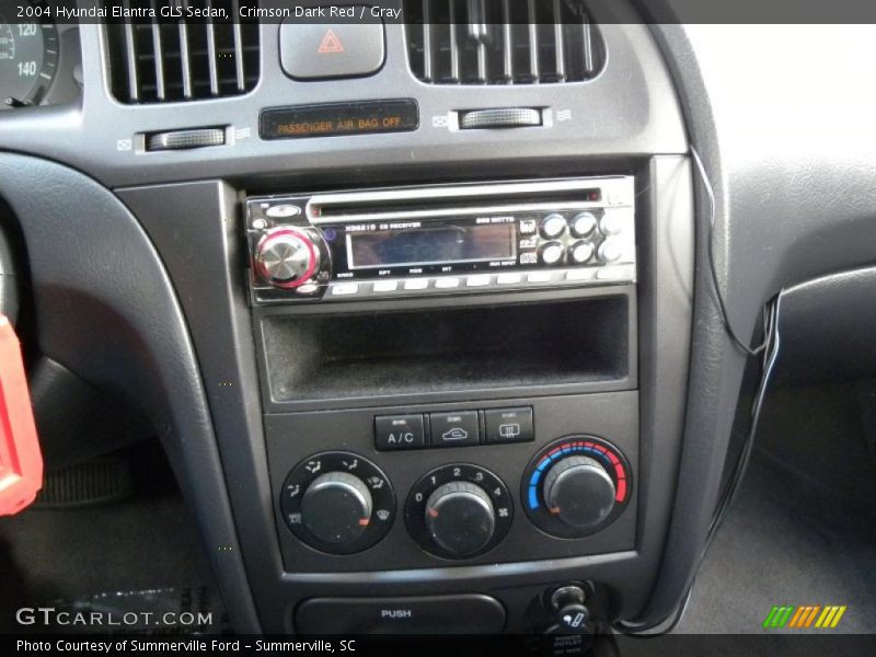 Crimson Dark Red / Gray 2004 Hyundai Elantra GLS Sedan