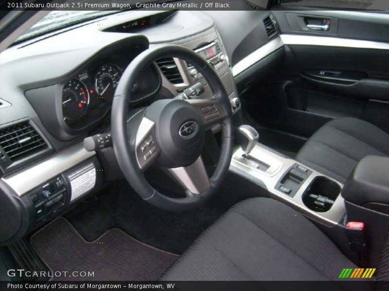 Graphite Gray Metallic / Off Black 2011 Subaru Outback 2.5i Premium Wagon