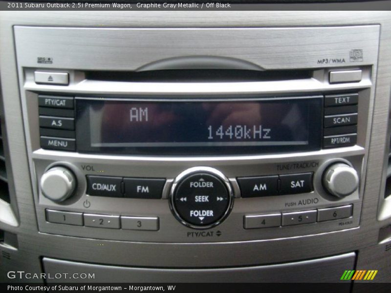 Graphite Gray Metallic / Off Black 2011 Subaru Outback 2.5i Premium Wagon