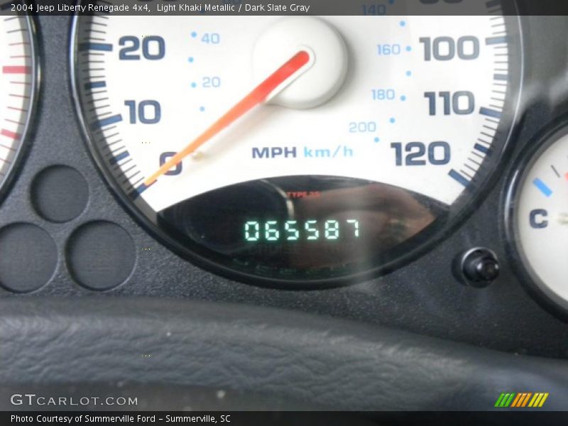 Light Khaki Metallic / Dark Slate Gray 2004 Jeep Liberty Renegade 4x4