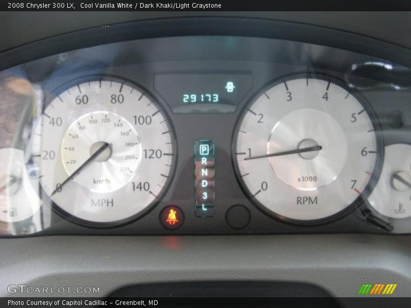 Cool Vanilla White / Dark Khaki/Light Graystone 2008 Chrysler 300 LX