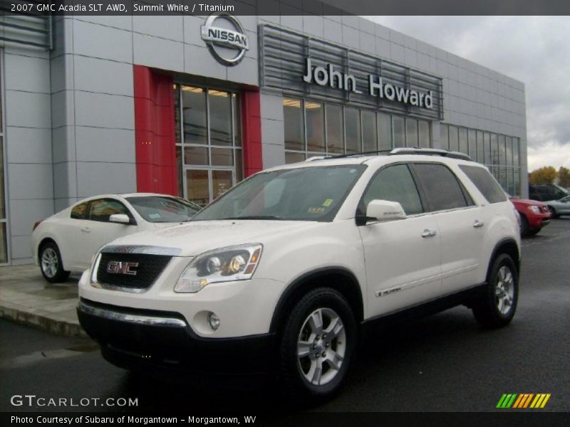 Summit White / Titanium 2007 GMC Acadia SLT AWD