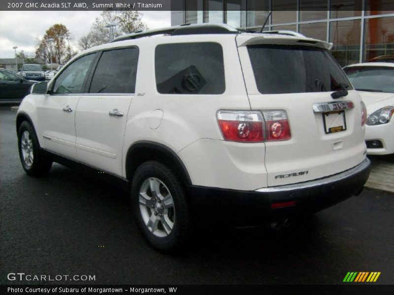 Summit White / Titanium 2007 GMC Acadia SLT AWD