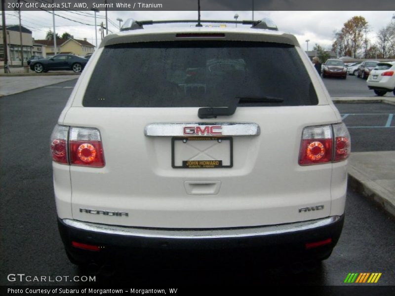 Summit White / Titanium 2007 GMC Acadia SLT AWD