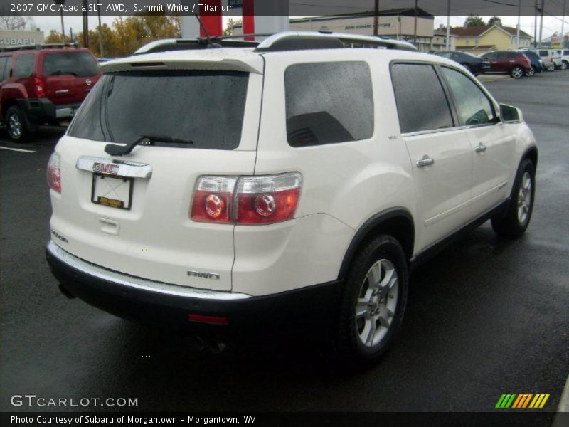 Summit White / Titanium 2007 GMC Acadia SLT AWD