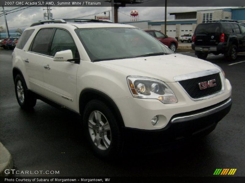 Summit White / Titanium 2007 GMC Acadia SLT AWD