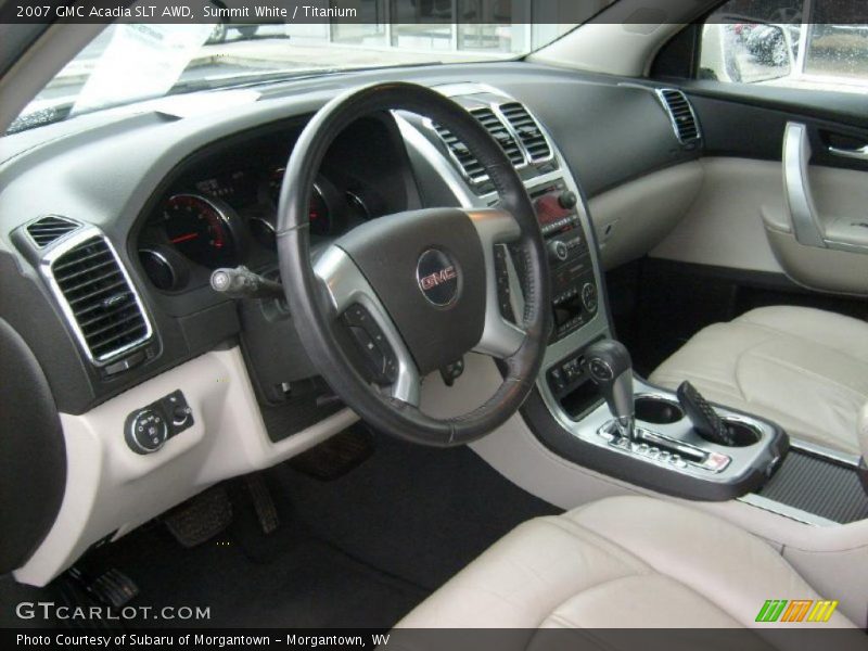Summit White / Titanium 2007 GMC Acadia SLT AWD