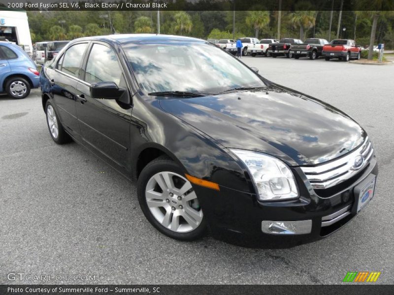 Black Ebony / Charcoal Black 2008 Ford Fusion SEL V6