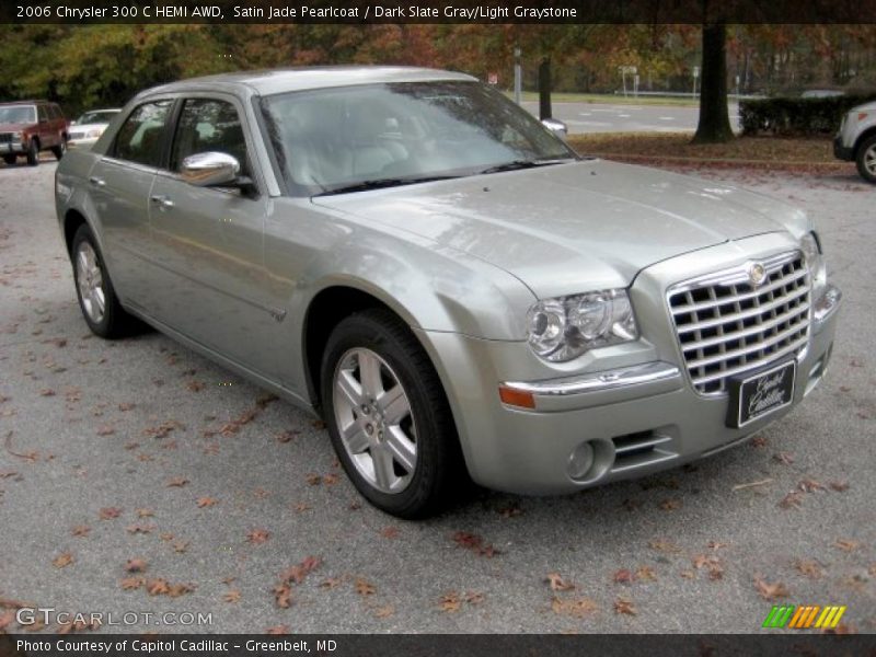 Satin Jade Pearlcoat / Dark Slate Gray/Light Graystone 2006 Chrysler 300 C HEMI AWD