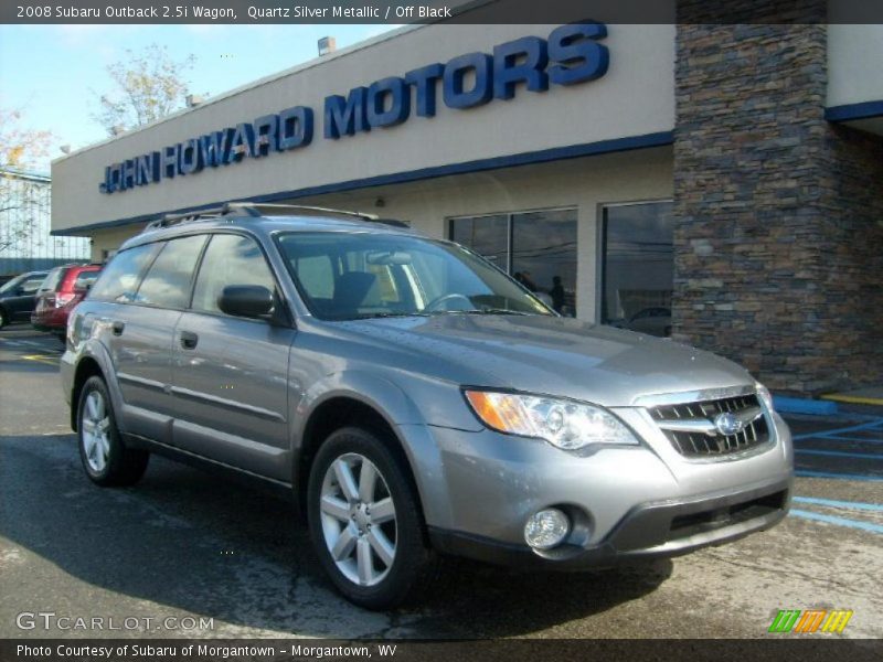 Quartz Silver Metallic / Off Black 2008 Subaru Outback 2.5i Wagon