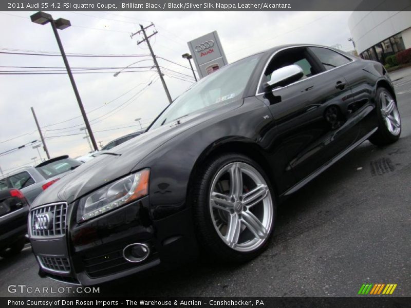 Brilliant Black / Black/Silver Silk Nappa Leather/Alcantara 2011 Audi S5 4.2 FSI quattro Coupe