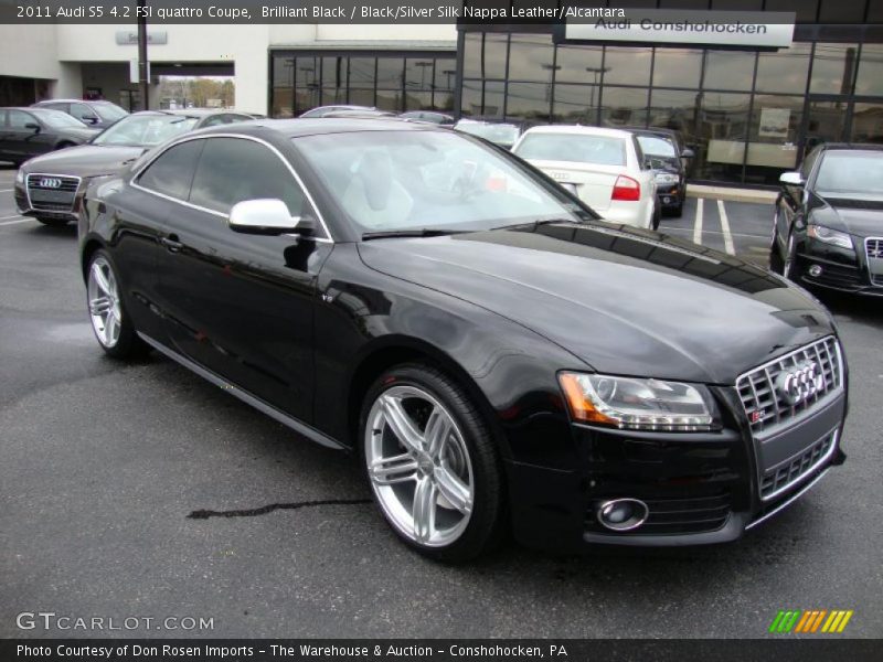 Brilliant Black / Black/Silver Silk Nappa Leather/Alcantara 2011 Audi S5 4.2 FSI quattro Coupe